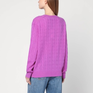 Polo Ralph Lauren Purple cable-knit sweater in wool and cashmere - Img 2