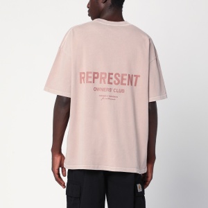 Represent Dusty mauve cotton T-shirt with logo - Img 2
