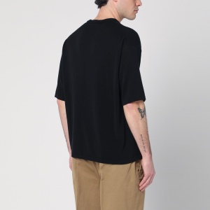 Roberto Collina Black sweater in cotton - Img 2