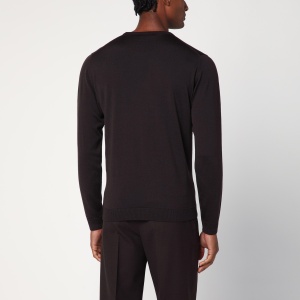 Roberto Collina Brown crew neck wool sweater - Img 2