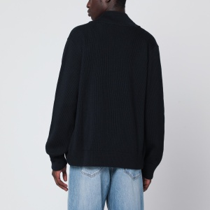 Roberto Collina Navy blue wool zip cardigan - Img 2