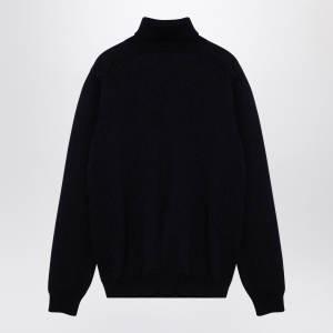 Roberto Collina Navy merino wool turtleneck pullover - Img 2