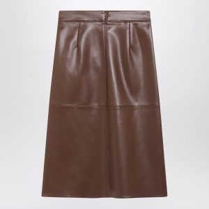 S Max Mara Brown coated fabric skirt - Img 2