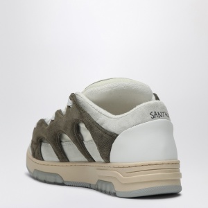 Santha Model 1 dark green/white mesh and suede sneaker - Img 2