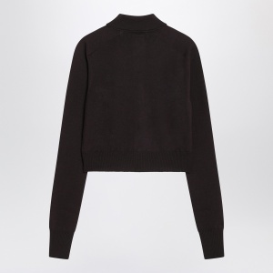 Sportmax Dark brown cardigan in wool - Img 2