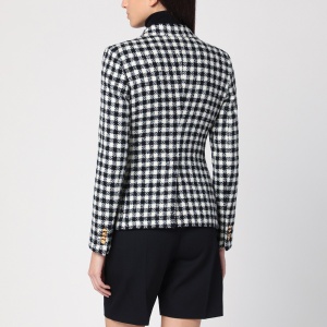 Tagliatore Black/white double-breasted checked jacket - Img 2