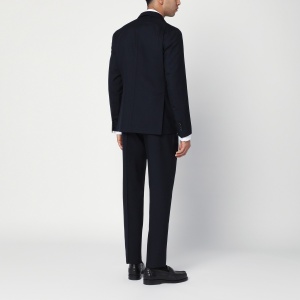 Tagliatore Double-breasted blue virgin wool suit - Img 2
