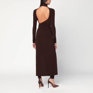 THE ANDAMANE Tessa jumpsuit in brown jersey - Img 2