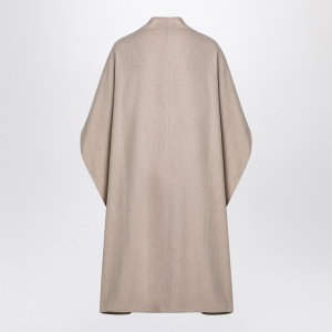 the garment Beige wool-blend cape - Img 2