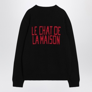 Valentino Black sweater with Le Chat de la Maison patch - Img 2