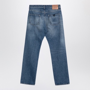 Valentino Blue washed-effect denim jeans - Img 2