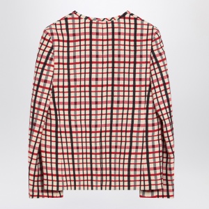 Valentino Check-pattern jacket in virgin wool and cotton - Img 2