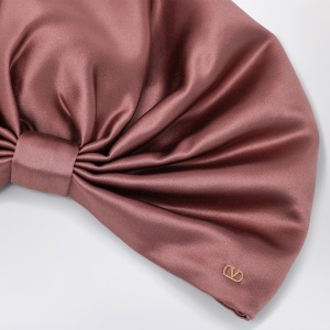 Valentino Garavani Antique pink silk foulard turban - Img 2