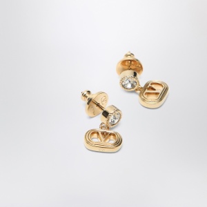 Valentino Garavani Gold Ovalette earrings with Swarovski crystals - Img 2