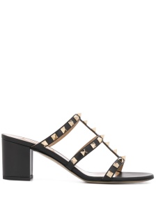 Valentino Garavani Rockstud Calfskin Slider Sandal 60mm