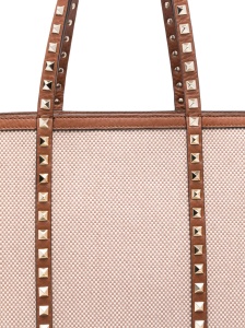 Valentino Garavani Rockstud canvas medium tote bag - Img 4