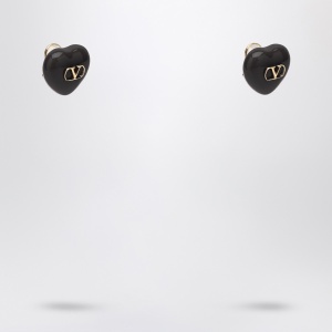 Valentino Garavani Royal Black Heart Earrings - Img 2