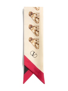 Valentino Garavani Scarf Bandeaux Petit Charles In Silk - Img 3