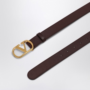 Valentino Garavani Vlogo Signature dark brown belt - Img 2