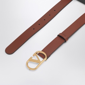 Valentino Garavani Vlogo Signature Deep caramel belt - Img 2
