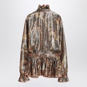 Valentino Loose pleated silk-blend shirt - Img 2