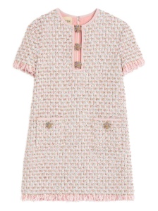 Valentino Short Dress in Embroidered Ribbon Tweed
