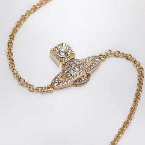 Vivienne Westwood Gold Orb logo bracelet with crystals - Img 2
