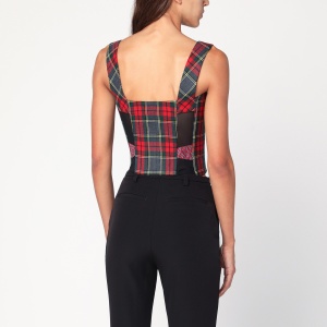 Vivienne Westwood Juliet wool corset with Scarlet Tartan pattern - Img 2