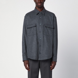 XACUS Grey wool blend overshirt
