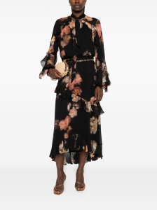 Zimmermann Floral-print ruffled skirt - Img 3