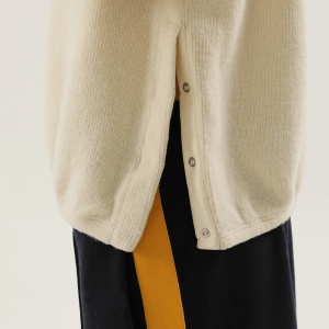 1989 STUDIO White ribbed sweater with slits - Img 2