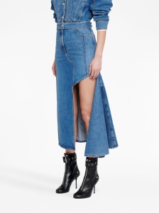 Alexander McQueen denim midi skirt - Img 2