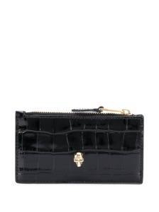 Alexander McQueen Skull zipped leather card case - Img 4