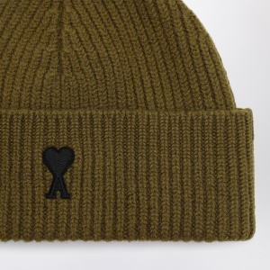 Ami Paris Ami de Coeur bronze wool hat - Img 2