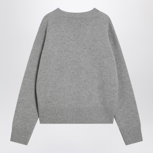 Ami Paris Grey Ami de Coeur sweater in wool and cashmere - Img 2