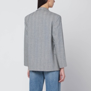 ANINE BING Blazer Quinn in ivory/black herringbone - Img 2