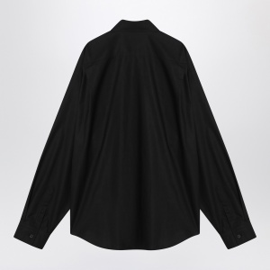 Balenciaga Black cotton shirt with logo - Img 2
