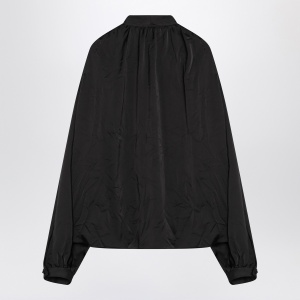 Balenciaga Black satin blouse with bow - Img 2