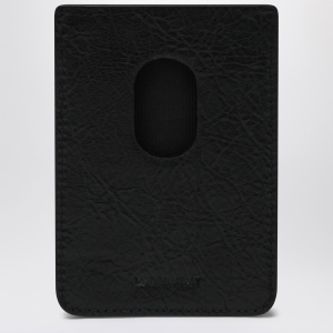 Balenciaga Black vertical card holder with logo print - Img 2