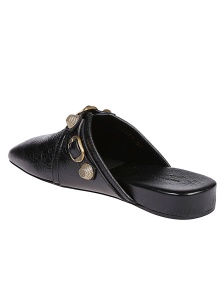 Balenciaga Cozy Cagole leather mules in black - Img 3
