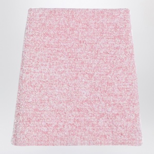 Balenciaga Pink cotton blend tweed mini skirt