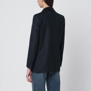 Blazé Milano Dark blue wool and mohair blazer Maine - Img 2