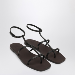 Brunello Cucinelli Black Sandals with Precious Strap