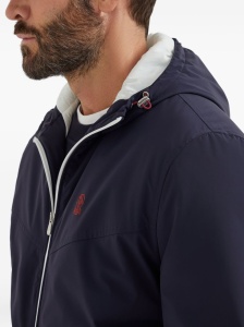 Brunello Cucinelli Bonded nylon hooded vest with Thermore padding and logo - Img 3