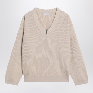 Brunello Cucinelli Butter-coloured cotton sweater
