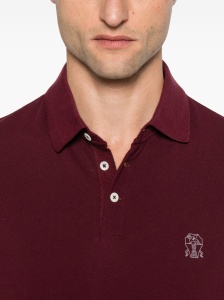 Brunello Cucinelli Embroidered cotton polo shirt - Img 3