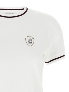 Brunello Cucinelli Embroidered-detail cotton t-shirt - Img 3