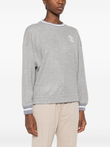 Brunello Cucinelli Embroidered-detail ribbed-cuff sweater - Img 3