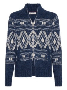 Brunello Cucinelli Jacquard zip-up cardigan