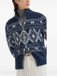 Brunello Cucinelli Jacquard zip-up cardigan - Img 4